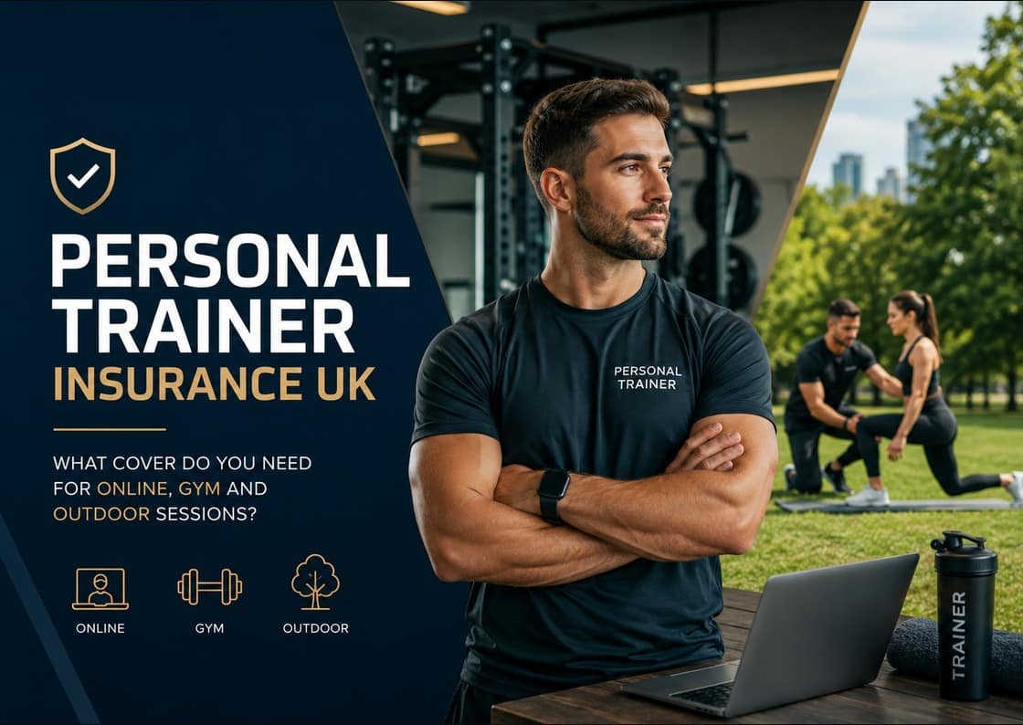 Personal trainer insurance UK featured image for public liability and coaching guide