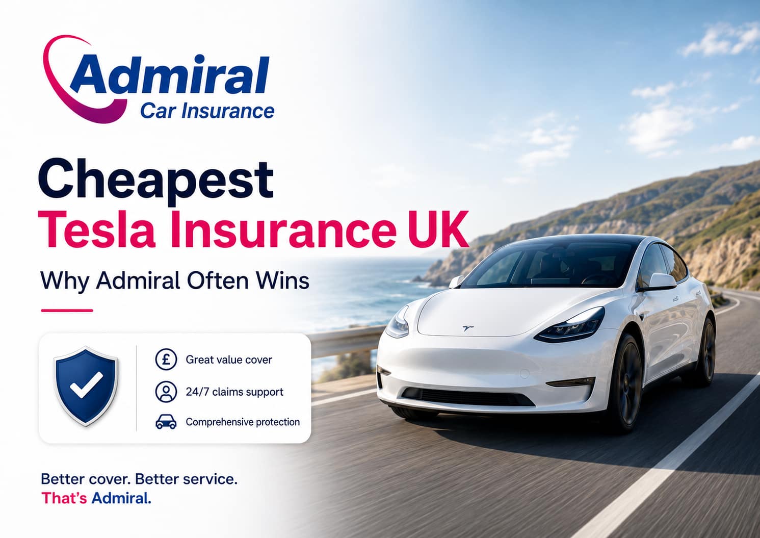 Tesla Insurance UK 2026 guide comparing cheapest providers Admiral Direct Line LV and Churchill for Model 3 Model Y cover