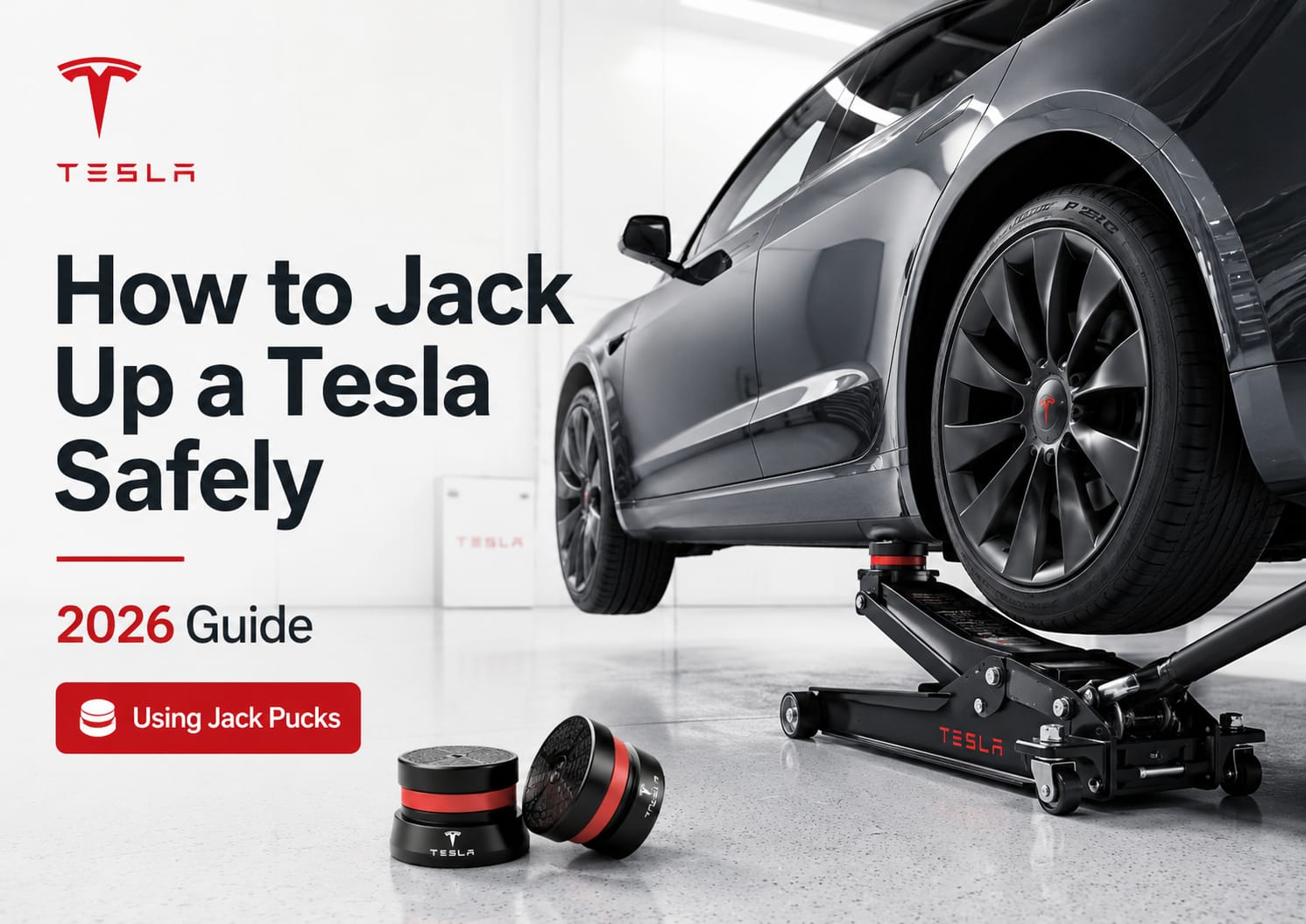 How to Jack Up a Tesla Safely in 2026 (Using Jack Pucks) featured image