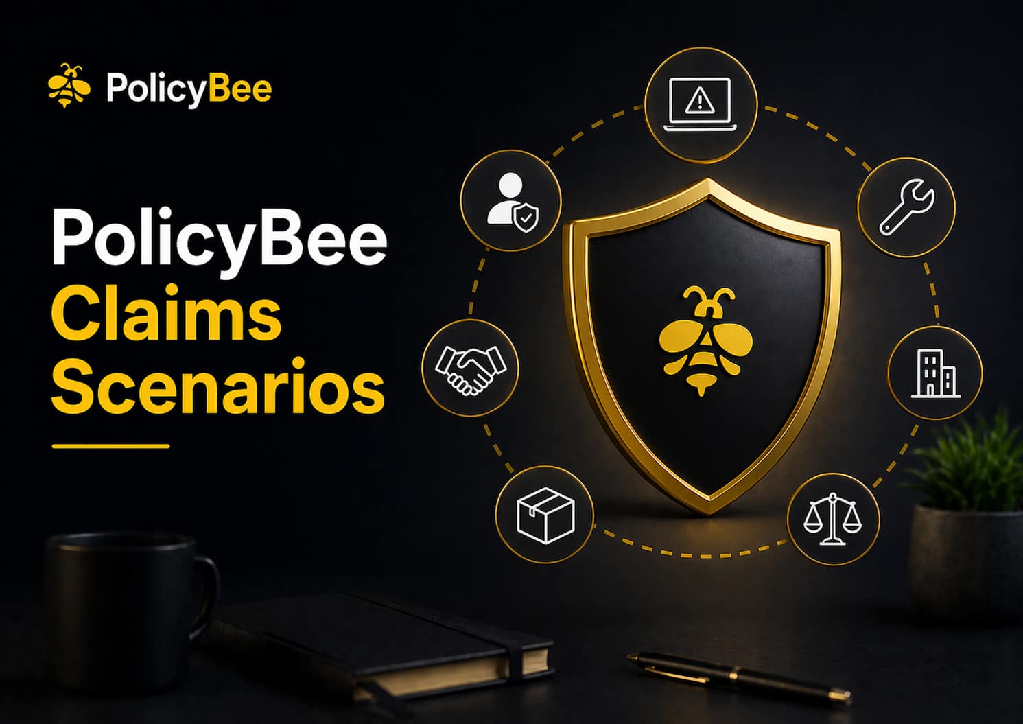 PolicyBee claims scenarios featured image for business add-ons guide