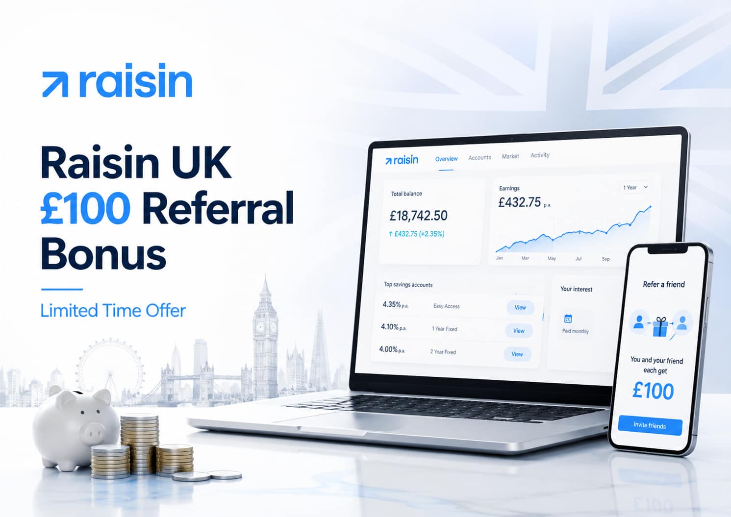 Raisin UK £100 Referral Bonus - Limited-Time Offer for 2026