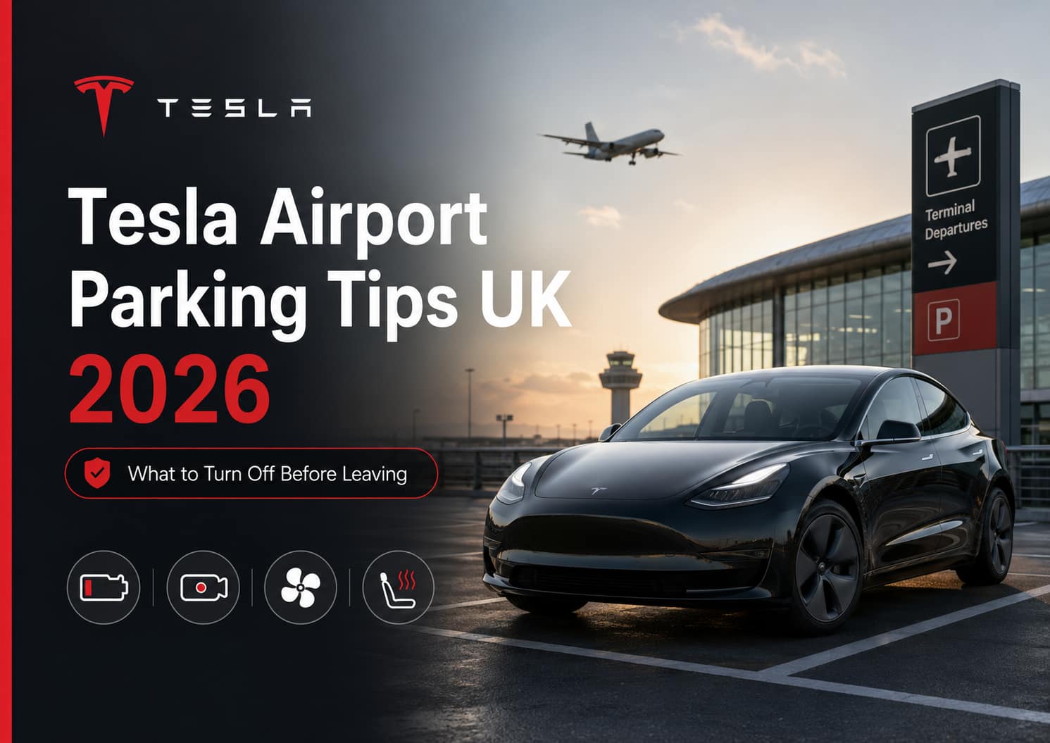 Tesla Airport Parking Tips UK 2026 What to Turn Off Before Leaving featured image