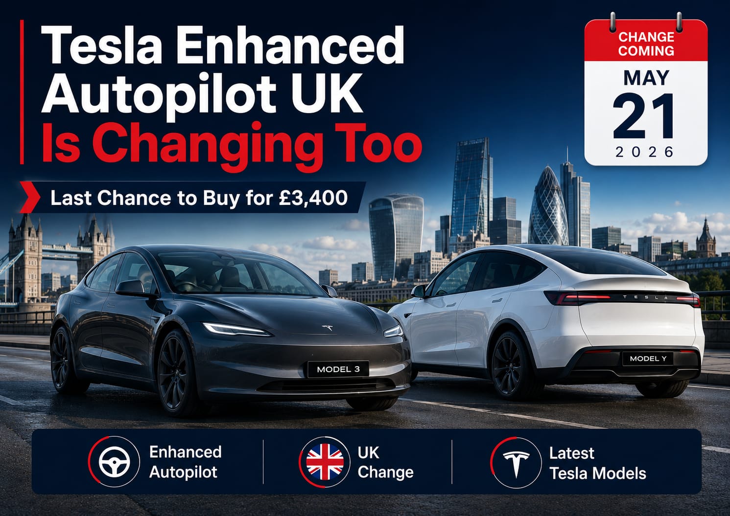 Tesla Enhanced Autopilot UK Is Changing Too Last Chance to Buy