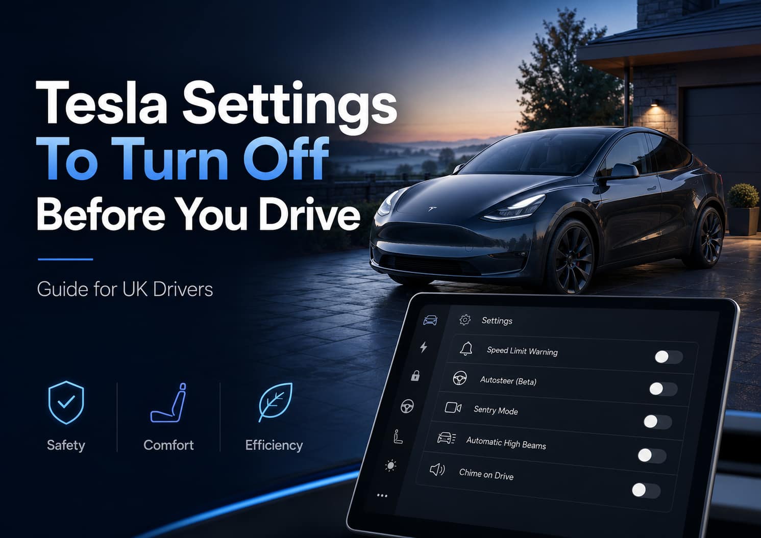 Tesla Settings to Turn Off Before You Drive Guide for UK Drivers