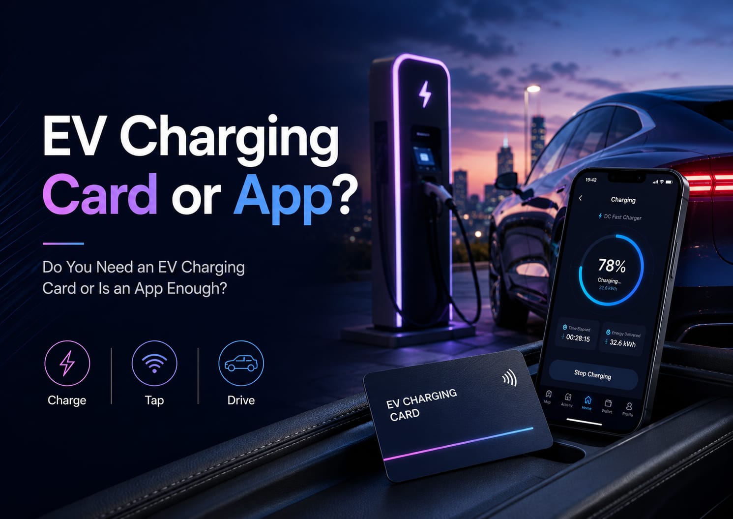 Featured image for: Do You Need an EV Charging Card in 2026 or Is an App Enough