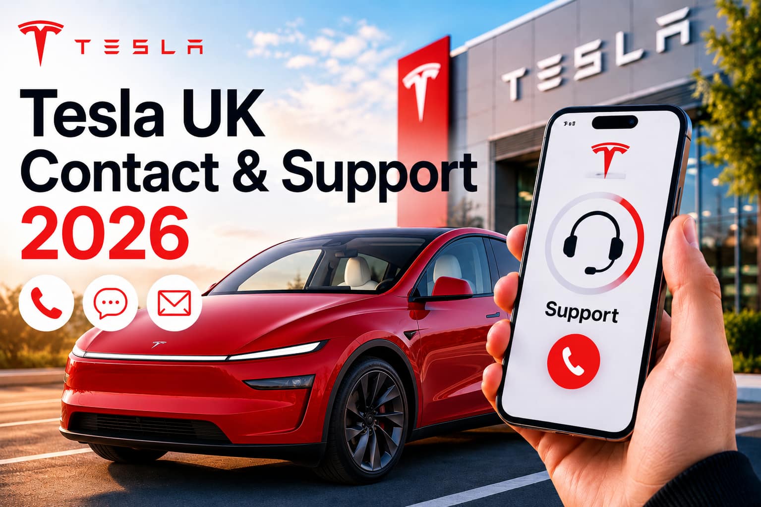 Tesla UK Contact Number, Live Chat and Email Support (Updated 2026) featured image