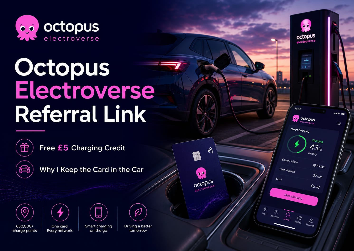 Octopus Electroverse referral link review and free charging card